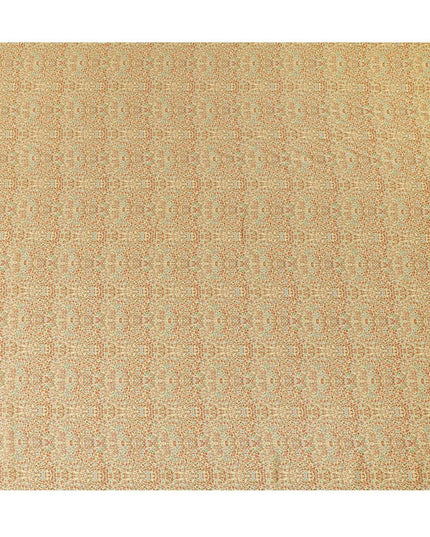 Yellow viscose crepe fabric with multicolor print in floral design-D13591 Regal Fabrics
