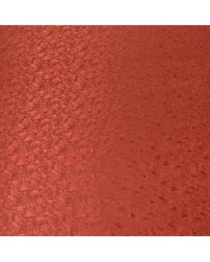 قماش كوبرو أحمر قرميدي قابل للتحلل بنسبة 100% مع جاكار بنفس اللون بتصميم ذاتي-D6979