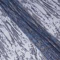 Turkish blue nylon tulle fabric with same tone fancy glitter embroidery in fancy design-D13986 Regal Fabrics