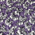 Purple Premium Italian silk chiffon dirac (makmal) fabric with black and white print having same tone velvet jacquard in floral design-D8686 Regal Fabrics