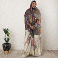 Multicolor premium pure silk chiffon garbasaar with same tone metallic lurex in fancy design-D11586 Regal Fabrics