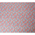 Salmon blended viscose fabric with multicolor print in floral design-D13311