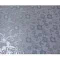 Blue Premium French (Fransawi) pure silk chiffon fabric with silver metallic lurex in floral design-D8331