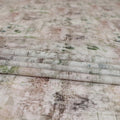 Moss green cotton lawn fabric with same tone and neon green print in abstract design-D9016 Regal Fabrics