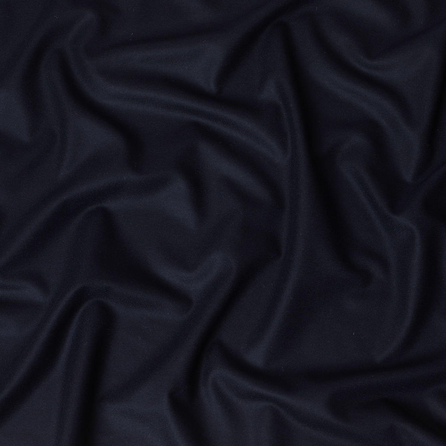 Navy blue plain premium pure English Super 120's Flannel wool suiting fabric-D14809 Regal Fabrics