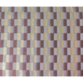 Powder blue, pink premium pure silk chiffon fabric with gold and copper metallic lurex in checks design-D11495