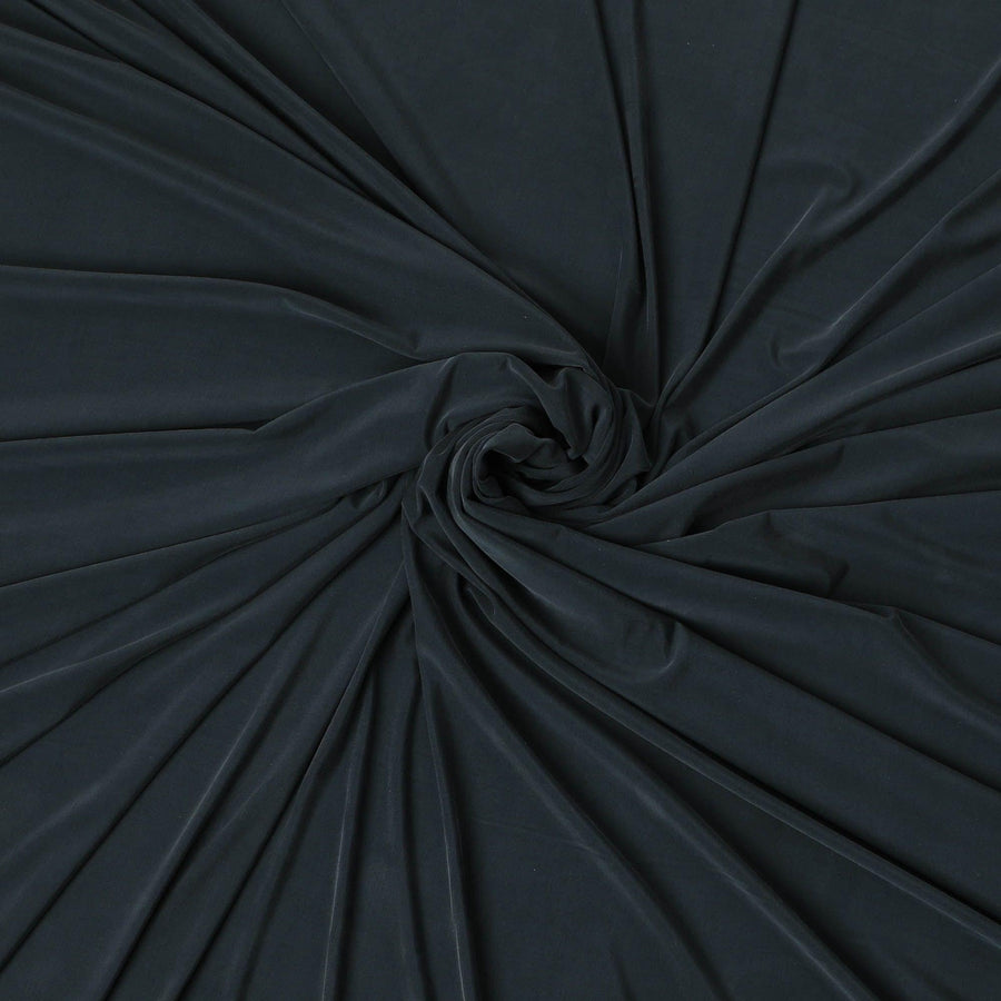 قماش جيرسي حرير كوبرو بوليستر مخلوط باللون الأخضر البترولي -D6967