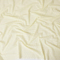 Light yellow premium pure cotton voile fabric with white embroidery in floral design-D13681