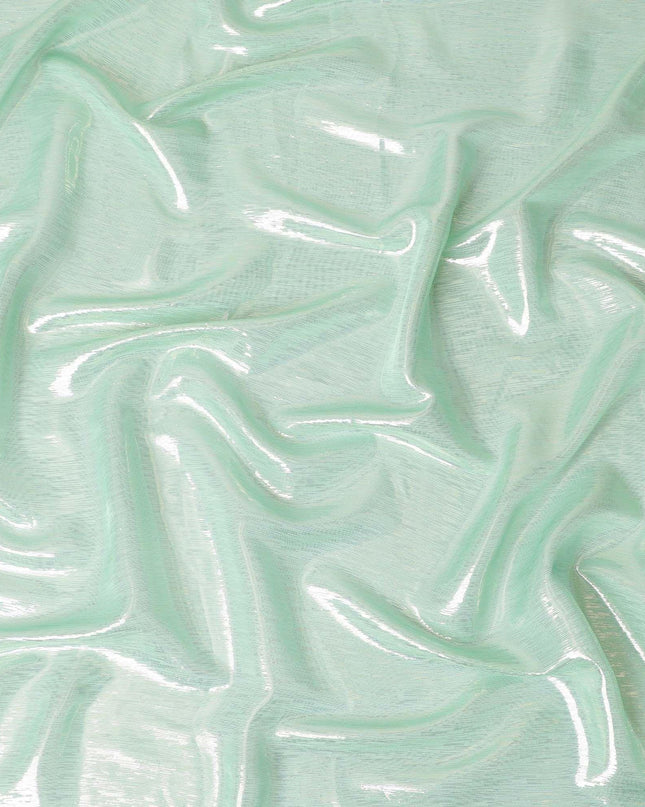 اللون الأخضر النعناعي والوردي من الشيفون الحريري الخالص الفاخر مع اللوريكس المعدني الذهبي بتصميم مخطط -D11417