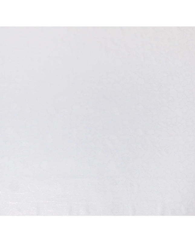 White synthetic chiffon fabric with same tone metallic lurex in floral design-D10132 Regal Fabrics