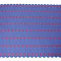 Royal blue Premium 100% Swiss cotton voile (Sudanese Thobe) fabric with cerise pink embroidery having stone work in geometric design-D13530