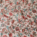 Brown synthetic chiffon fabric with multicolor print having jacquard in floral design-D13771 Regal Fabrics