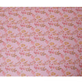 Baby pink premium pure cotton voile fabric with multicolor print and same tone embroidery in fancy design-D13252