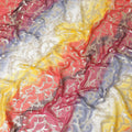 Multicolor premium pure silk chiffon garbasaar with gold metallic lurex in fancy design-D11595 Regal Fabrics