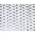Rhino grey silk chiffon fabric with baby blue and copper metallic lurex in floral design-D8041