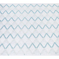 Powder blue nylon tulle fabric with same tone, blue sequins having same tone bead work in geometric design-D13793