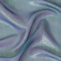 Blue Premium pure silk chiffon fabric with same tone metallic lurex in self design-D13558 Regal Fabrics