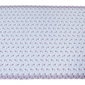 Baby blue Premium 100% Swiss cotton voile (Sudanese Thobe) fabric with purple and silver embrodiery in floral design-D13522