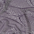 Dark Irish purple and gold metallic lace fabric in abstract design