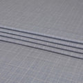 Powder blue Super 150's English all wool suiting fabric with beige checks design-D6842 Regal Fabrics
