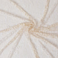 Light beige, gold Premium two tone French chantilly lace in floral design-D12288