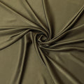 Olive green plain pure crepe satin fabric-D7542