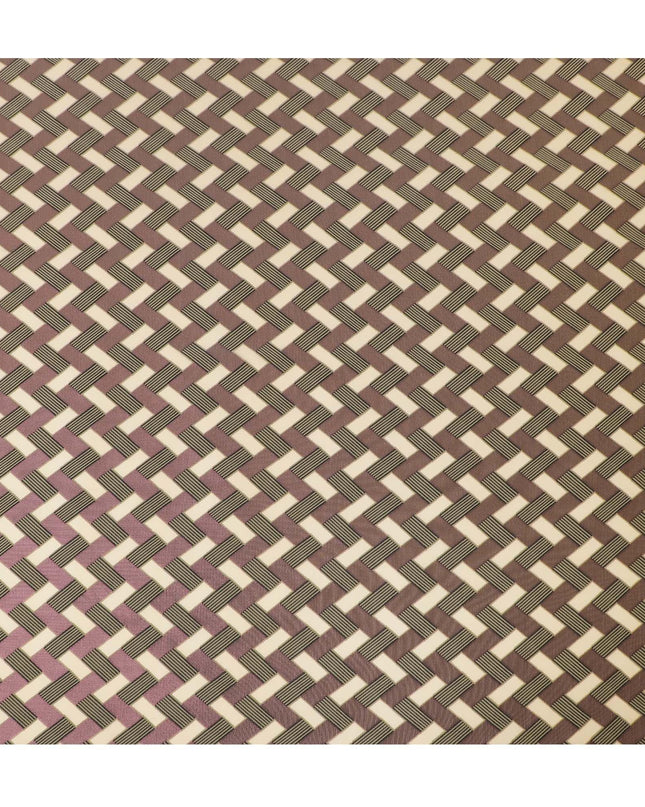 Blonde yellow Premium pure French (Fransawi) silk chiffon fabric with black viscose and burgundy pink metallic lurex in abstract design-D12718