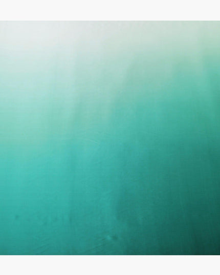 مسحوق أزرق إلى أزرق فيروزي قماش ساتان حريري خالص ممتاز بتصميم متدرج - D15477