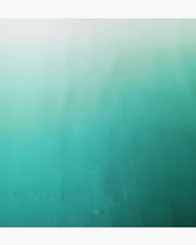 مسحوق أزرق إلى أزرق فيروزي قماش ساتان حريري خالص ممتاز بتصميم متدرج - D15477