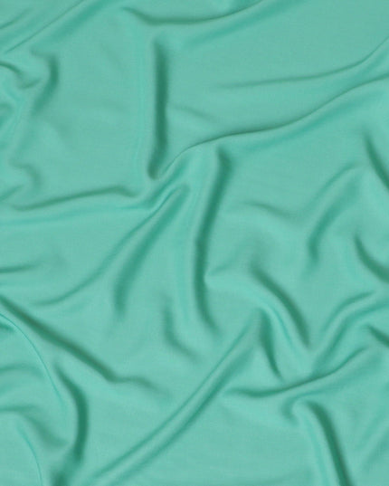 Turquoise green plain pure Italian viscose crepe fabric-D7894 Regal Fabrics