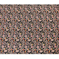 Black cotton voile fabric with multicolor print in fancy design-D15417
