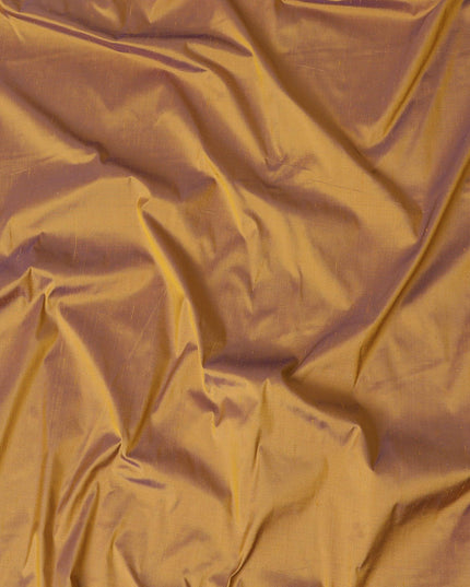 نسيج من الحرير الخام الخالص الفاخر باللون الذهبي-D12053