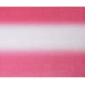 قماش شيفون صناعي باللون الوردي الفاقع والأبيض مع لوريكس معدني بنفس اللون بتصميم متدرج - D14453