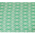 Off white premium Italian viscose fabric with pastel green print in fancy design-D12519