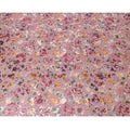Light plum cotton voile fabric with multicolor metallic foil print in floral design-D9779 Regal Fabrics