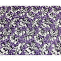 Purple Premium Italian silk chiffon dirac (makmal) fabric with black and white print having same tone velvet jacquard in floral design-D8686 Regal Fabrics