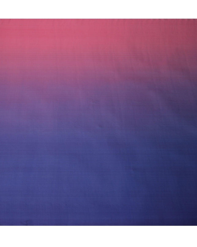 اللون الوردي القرميدي إلى الأزرق الداكن قماش الشيفون الحريري الخالص الفاخر بتصميم متدرج - D13401