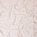 Salmon pink synthetic chiffon fabric with same tone metallic lurex having gold viscose in floral design-D11884