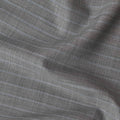 قماش رمادي سحابي فاخر من الصوف الإيطالي الخالص مع نفس اللون وتصميم شريط أزرق مسحوق - D14800
