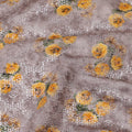 Multicolor synthetic lace fabric in floral design-D12827