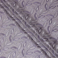 Light Lavender Premium pure cotton voile fabric with purple and beige embroidery in Leaf design-D15236