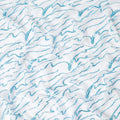 White Premium pure silk chiffon with blue metallic lurex in abstract design-D11364 Regal Fabrics