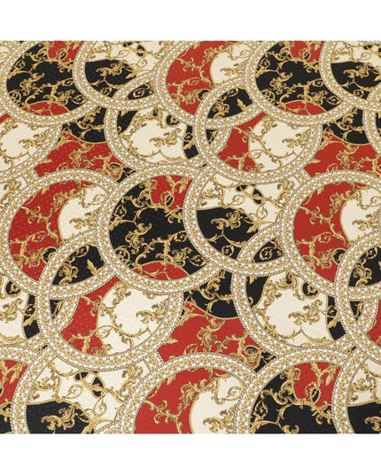 ساتان من الحرير الخالص الإيطالي باللون البيج اللاتيه مع جاكار منقط بنفس اللون مع طباعة متعددة الألوان بتصميم الأزهار-D9726