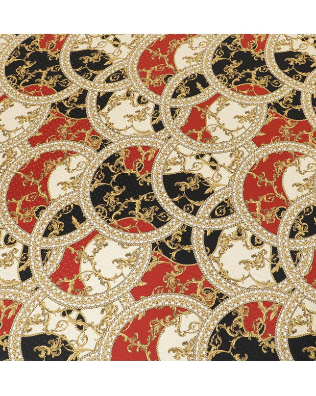 ساتان من الحرير الخالص الإيطالي باللون البيج اللاتيه مع جاكار منقط بنفس اللون مع طباعة متعددة الألوان بتصميم الأزهار-D9726