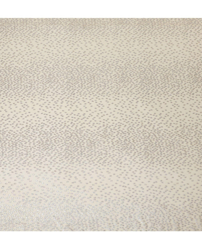 قماش شيفون من الحرير الخالص الذهبي مع لوركس معدني متعدد الألوان بتصميم فاخر -D13145