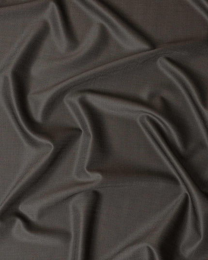 Iron grey Premium super 120's Italian all wool suiting fabric in self design-D10807
