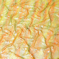 Multicolor Premium pure silk chiffon fabric with gold metallic lurex in floral design-D9334 Regal Fabrics