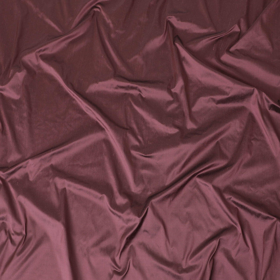 قماش من الحرير الخام الخالص الفاخر باللون العنابي-D12047
