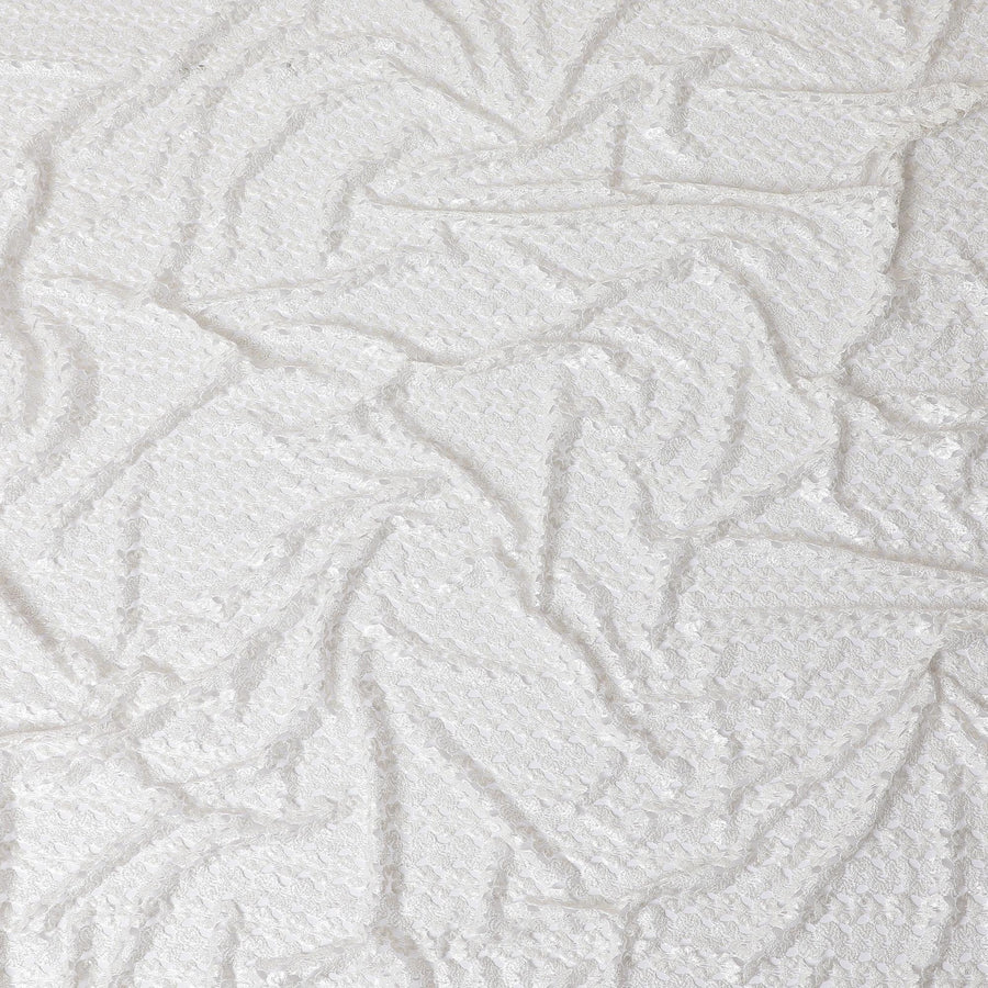 Cream guipure lace fabric with same tone embroidery in fancy design-D11754