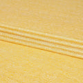 Mustard yellow tussar silk fabric with off white embroidery in fancy design-D6436